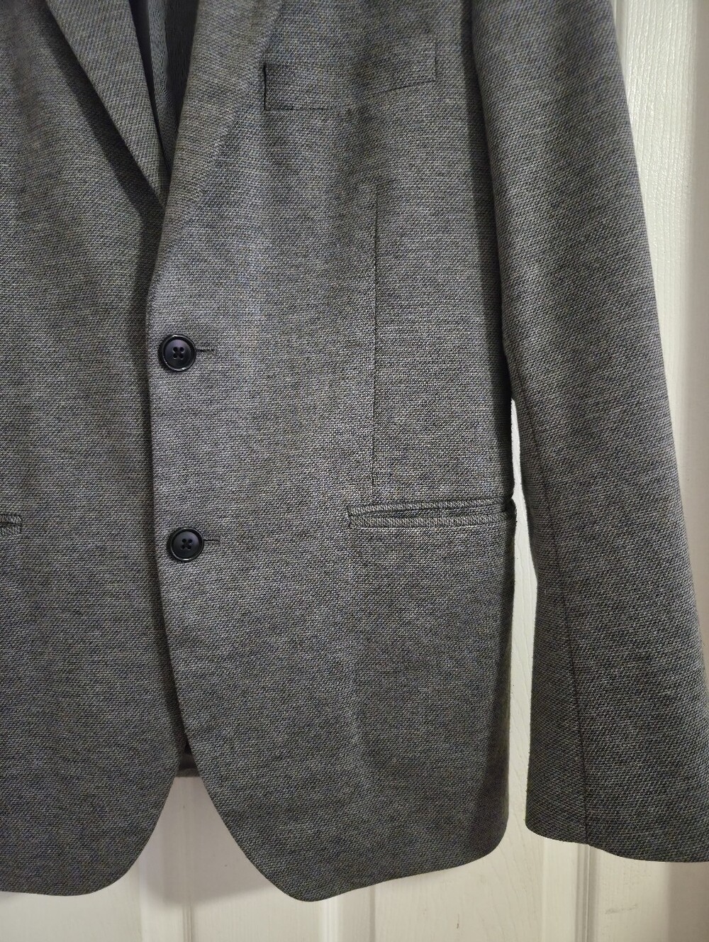 Frank & Oak Laurier Fit Gray Blazer Men's 38 Tailored Sport Coat Business Casual - Picture 3 of 9
